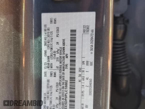 ✅ 2023 Ford Bronco • VIN: 1FMEE5DP0PLC10002 • Lot: 57272555. Wystawiony na Copart z przebiegiem 14 035 mil. Bezpłatny archiwum sprzedaży aukcyjnych z USA i szczegółowy raport historii pojazdu na DreamBid. Zdjęcie 13.