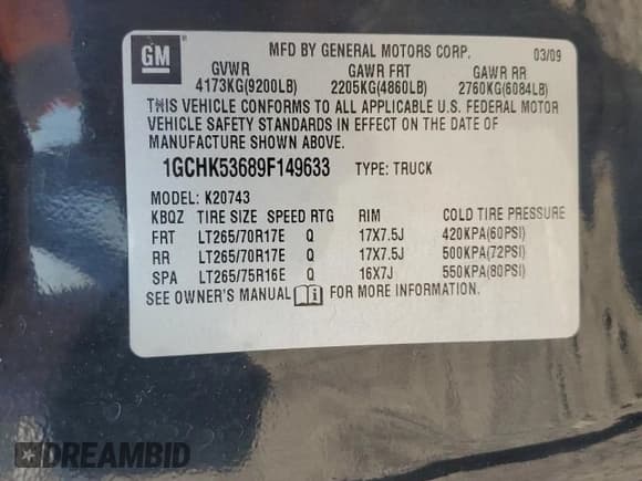 ✅ 2009 Chevrolet Silverado 2500HD LT • VIN: 1GCHK53689F149633 • Лот: 47038735. Опубликован ранее на Copart с пробегом 209 092 миль. Бесплатный доступ к архиву аукционных продаж из США и подробный отчёт об истории автомобиля на DreamBid. Изображение 14.