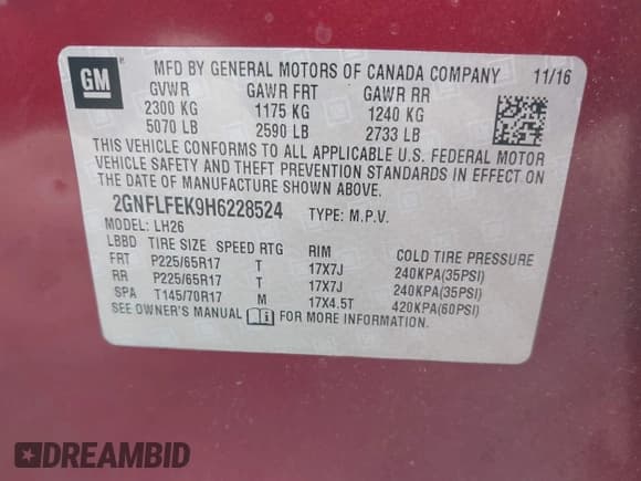 ✅ 2017 Chevrolet Equinox LT • VIN: 2GNFLFEK9H6228524 • Лот: 43258299. Опубликован ранее на IAAI с пробегом 138 452 миль. Бесплатный доступ к архиву аукционных продаж из США и подробный отчёт об истории автомобиля на DreamBid. Изображение 9.