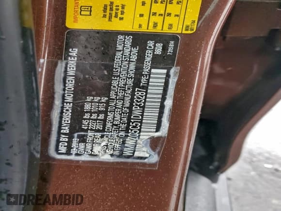 ✅ 2013 MINI Countryman S ALL4 • VIN: WMWZC5C51DWP33287 • Лот: 94749055. Опубликован ранее на Copart с пробегом 128 018 миль. Бесплатный доступ к архиву аукционных продаж из США и подробный отчёт об истории автомобиля на DreamBid. Изображение 12.