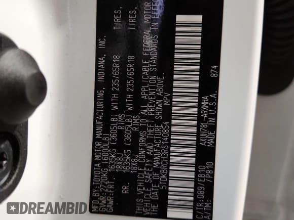 ✅ 2024 Toyota Highlander Hybrid XLE • VIN: 5TDKBRCH3RS140854 • Lot: 71363255. Listed on Copart with Not provided. Free auction sales archive from the USA and detailed vehicle history report at DreamBid. Image 13.