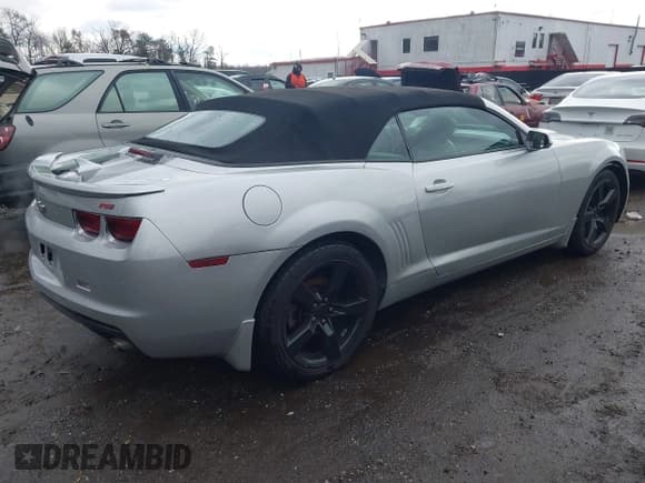 ✅ 2012 Chevrolet Camaro 2LT • VIN: 2G1FC3D33C9154969 • Lot: 43722682. Listed on IAAI with 157,576 mi. Free auction sales archive from the USA and detailed vehicle history report at DreamBid. Image 4.