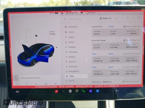 ✅ 2018 Tesla Model 3 Long Range Battery • VIN: 5YJ3E1EA5JF154356 • Lot: 43440558. Wystawiony na IAAI z przebiegiem 75 672 mil. Bezpłatny archiwum sprzedaży aukcyjnych z USA i szczegółowy raport historii pojazdu na DreamBid. Zdjęcie 15.