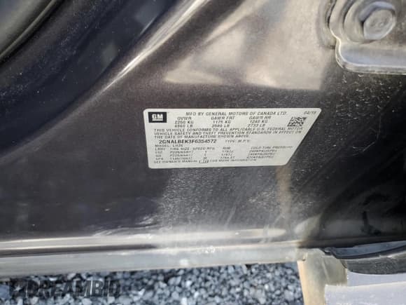 ✅ 2015 Chevrolet Equinox LT • VIN: 2GNALBEK3F6354572 • Лот: 89675235. Опубликован ранее на Copart с пробегом 146 774 миль. Бесплатный доступ к архиву аукционных продаж из США и подробный отчёт об истории автомобиля на DreamBid. Изображение 13.