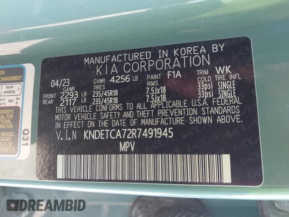 ✅ 2024 Kia Seltos SX • VIN: KNDETCA72R7491945 • Lot: 42612442. Wystawiony na IAAI z przebiegiem 14 892 mil. Bezpłatny archiwum sprzedaży aukcyjnych z USA i szczegółowy raport historii pojazdu na DreamBid. Zdjęcie 9.