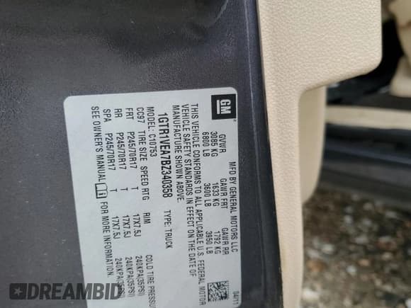 ✅ 2011 GMC Sierra 1500 SLE • VIN: 1GTR1VEA7BZ340358 • Lot: 60873355. Wystawiony na Copart z przebiegiem Nie podano. Bezpłatny archiwum sprzedaży aukcyjnych z USA i szczegółowy raport historii pojazdu na DreamBid. Zdjęcie 12.