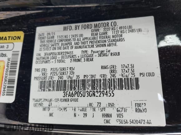 ✅ 2016 Ford Fusion Titanium • VIN: 3FA6P0SU3GR229455 • Lot: 43634823. Wystawiony na IAAI z przebiegiem 160 826 mil. Bezpłatny archiwum sprzedaży aukcyjnych z USA i szczegółowy raport historii pojazdu na DreamBid. Zdjęcie 9.