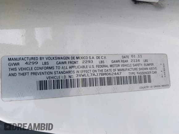 ✅ 2011 Volkswagen Jetta TDI • VIN: 3VWLL7AJ7BM062447 • Лот: 42756742. Опубликован ранее на IAAI с пробегом 126 829 миль. Бесплатный доступ к архиву аукционных продаж из США и подробный отчёт об истории автомобиля на DreamBid. Изображение 9.