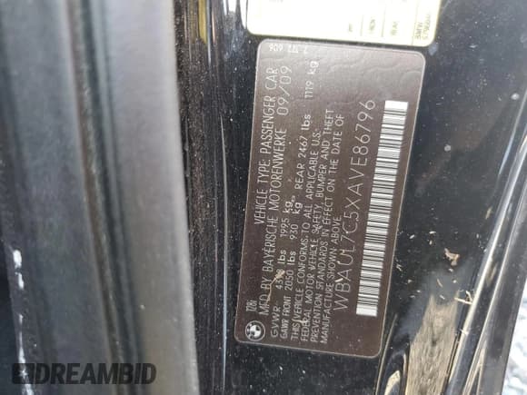 ✅ 2010 BMW 1 Series 128i • VIN: WBAUL7C5XAVE86796 • Lot: 73856004. Wystawiony na Copart z przebiegiem 144 895 mil. Bezpłatny archiwum sprzedaży aukcyjnych z USA i szczegółowy raport historii pojazdu na DreamBid. Zdjęcie 13.