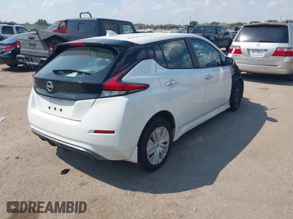 ✅ 2023 Nissan LEAF S • VIN: 1N4AZ1BV8PC560937 • Lot: 43364054. Listed on IAAI with 25,066 mi. Free auction sales archive from the USA and detailed vehicle history report at DreamBid. Image 4.