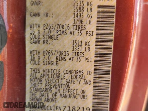 ✅ 2015 Nissan Frontier SV • VIN: 1N6AD0CU1FN718219 • Lot: 68596385. Wystawiony na Copart z przebiegiem 113 894 mil. Bezpłatny archiwum sprzedaży aukcyjnych z USA i szczegółowy raport historii pojazdu na DreamBid. Zdjęcie 13.