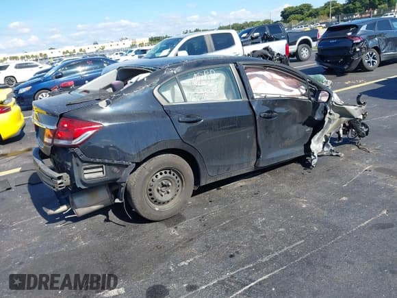 ✅ 2015 Honda Civic LX • VIN: 19XFB2F56FE226434 • Lot: 43738417. Listed on IAAI with Not provided. Free auction sales archive from the USA and detailed vehicle history report at DreamBid. Image 4.