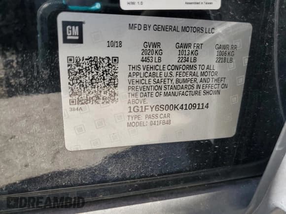 ✅ 2019 Chevrolet Bolt EV LT • VIN: 1G1FY6S00K4109114 • Lot: 51712595. Wystawiony na Copart z przebiegiem 114 264 mil. Bezpłatny archiwum sprzedaży aukcyjnych z USA i szczegółowy raport historii pojazdu na DreamBid. Zdjęcie 12.