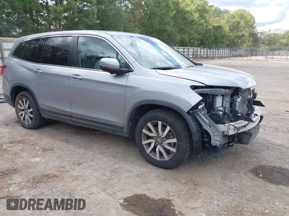 ✅ 2019 Honda Pilot EX-L • VIN: 5FNYF5H57KB031636 • Lot: 43281103. Listed on IAAI with 89,628 mi. Free auction sales archive from the USA and detailed vehicle history report at DreamBid. Image 1.