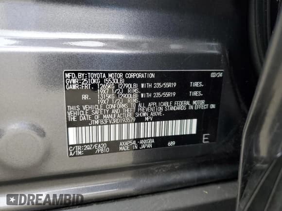 ✅ 2024 Toyota RAV4 XSE • VIN: JTMFB3FV3RD193579 • Лот: 85823335. Опубликован ранее на Copart с пробегом 6 931 миль. Бесплатный доступ к архиву аукционных продаж из США и подробный отчёт об истории автомобиля на DreamBid. Изображение 13.