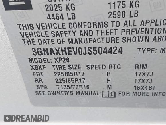 ✅ 2018 Chevrolet Equinox LS • VIN: 3GNAXHEV0JS504424 • Лот: 43459844. Опубликован ранее на IAAI с пробегом 125 743 миль. Бесплатный доступ к архиву аукционных продаж из США и подробный отчёт об истории автомобиля на DreamBid. Изображение 9.