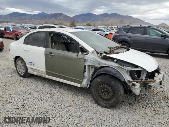 ✅ 2010 Honda Civic GX • VIN: 19XFA4F50AE000459 • Lot: 90134795. Listed on Copart with Not provided. Free auction sales archive from the USA and detailed vehicle history report at DreamBid. Image 4.