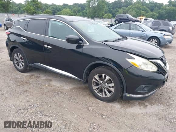 2016 Nissan Murano SV with VIN 5N1AZ2MH5GN165878, listed as a IAAI auction lot 42496649 with 73,495 mi miles and . Bid and sale history available at DreamBid. Image 1.