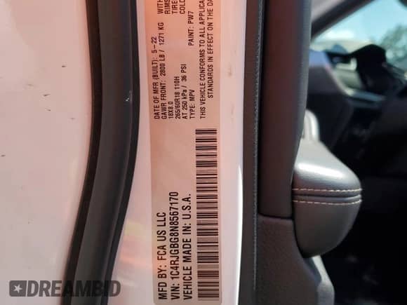 2022 Jeep Grand Cherokee Limited with VIN 1C4RJGBG8N8567170, listed as a Copart auction lot 80651375 with 65,085 mi miles and Salvage title. Bid and sale history available at DreamBid. Image 14.