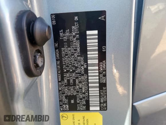 ✅ 2007 Lexus RX 350 • VIN: 2T2GK31U07C017887 • Lot: 85435665. Wystawiony na Copart z przebiegiem Nie podano. Bezpłatny archiwum sprzedaży aukcyjnych z USA i szczegółowy raport historii pojazdu na DreamBid. Zdjęcie 13.