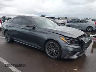 ✅ 2018 Genesis G80 Sport • VIN: KMHGN4JB5JU252954 • Lot: 43709490. Listed on IAAI with 78,107 mi. Free auction sales archive from the USA and detailed vehicle history report at DreamBid. Image 1.