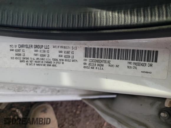 ✅ 2013 Dodge Avenger SE • VIN: 1C3CDZAB5DN726102 • Лот: 74140534. Опубликован ранее на Copart с пробегом 100 396 миль. Бесплатный доступ к архиву аукционных продаж из США и подробный отчёт об истории автомобиля на DreamBid. Изображение 12.