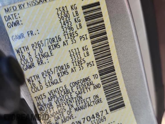 ✅ 2018 Nissan Frontier Pro-4X • VIN: 1N6AD0CW9JN704871 • Lot: 90822365. Listed on Copart with Not provided. Free auction sales archive from the USA and detailed vehicle history report at DreamBid. Image 12.