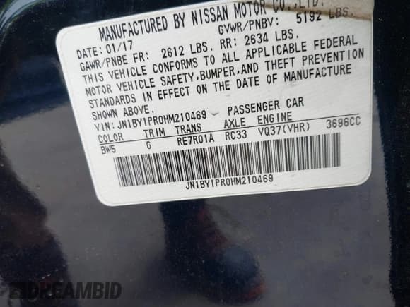 ✅ 2017 Infiniti Q70 3.7 • VIN: JN1BY1PR0HM210469 • Лот: 42149004. Опубликован ранее на IAAI с пробегом 105 840 миль. Бесплатный доступ к архиву аукционных продаж из США и подробный отчёт об истории автомобиля на DreamBid. Изображение 9.