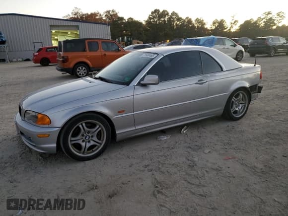 ✅ 2001 BMW 3 Series 330Ci • VIN: WBABS53431JU82647 • Lot: 91600465. Listed on Copart with 156,168 mi. Free auction sales archive from the USA and detailed vehicle history report at DreamBid. Image 1.