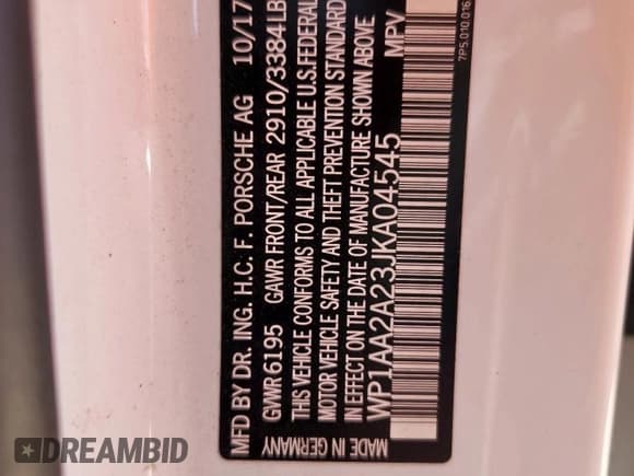 ✅ 2018 Porsche Cayenne • VIN: WP1AA2A23JKA04545 • Лот: 69367025. Опубликован ранее на Copart с пробегом 73 567 миль. Бесплатный доступ к архиву аукционных продаж из США и подробный отчёт об истории автомобиля на DreamBid. Изображение 14.