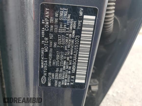 ✅ 2018 Hyundai Kona SEL • VIN: KM8K6CAA4JU151073 • Лот: 73536204. Опубликован ранее на Copart с пробегом 48 223 миль. Бесплатный доступ к архиву аукционных продаж из США и подробный отчёт об истории автомобиля на DreamBid. Изображение 12.