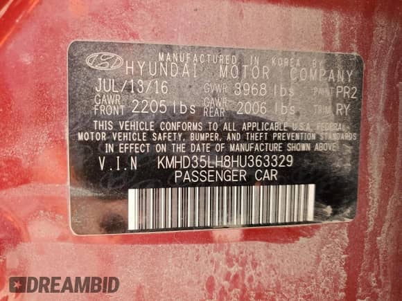 2017 Hyundai Elantra с VIN KMHD35LH8HU363329, выставлен на аукционе Copart как лот 64446855 с пробегом 73 779 миль миль и Списание • Salvage title. История ставок и продаж доступна на DreamBid. Изображение 12.