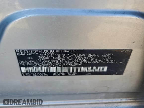 ✅ 2010 Scion xB • VIN: JTLZE4FEXA1106748 • Lot: 96965705. Listed on Copart with 225,548 mi. Free auction sales archive from the USA and detailed vehicle history report at DreamBid. Image 13.