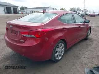 2013 Hyundai Elantra GLS with VIN KMHDH4AE4DU855354, listed as a IAAI auction lot 43291304 with 112,396 mi miles and . Bid and sale history available at DreamBid. Image 4.