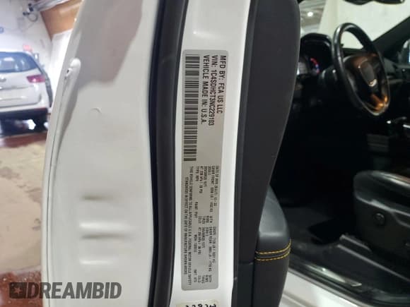 ✅ 2022 Dodge Durango Orange Sport • VIN: 1C4SDHCT3NC229103 • Lot: 60635075. Listed on Copart with 48,670 mi. Free auction sales archive from the USA and detailed vehicle history report at DreamBid. Image 13.