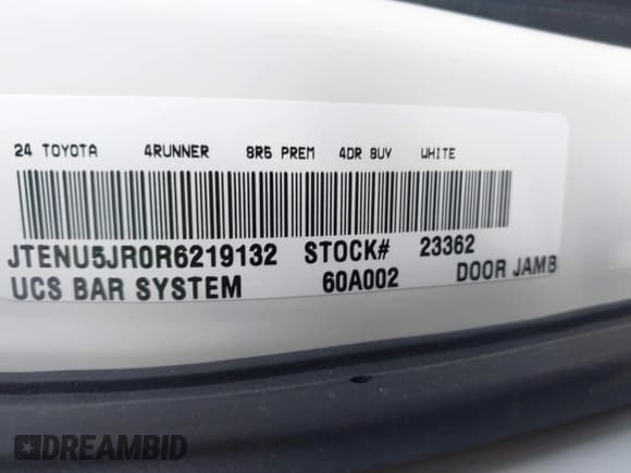 ✅ 2024 Toyota 4Runner SR5 Premium • VIN: JTENU5JR0R6219132 • Lot: 43573843. Listed on IAAI with 25,132 mi. Free auction sales archive from the USA and detailed vehicle history report at DreamBid. Image 9.