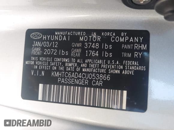 ✅ 2012 Hyundai Veloster w/Red Int • VIN: KMHTC6AD4CU053866 • Lot: 43278884. Wystawiony na IAAI z przebiegiem 155 497 mil. Bezpłatny archiwum sprzedaży aukcyjnych z USA i szczegółowy raport historii pojazdu na DreamBid. Zdjęcie 9.