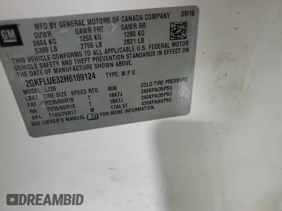 ✅ 2017 GMC Terrain SLT • VIN: 2GKFLUE32H6189124 • Lot: 92100935. Wystawiony na Copart z przebiegiem 73 607 mil. Bezpłatny archiwum sprzedaży aukcyjnych z USA i szczegółowy raport historii pojazdu na DreamBid. Zdjęcie 13.