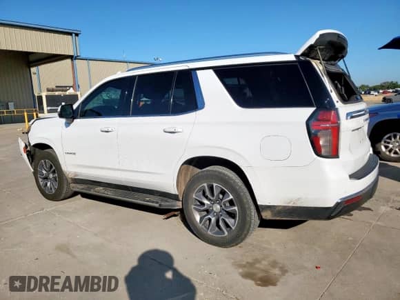 2022 Chevrolet Tahoe LT z VIN 1GNSKNKD1NR157742, wystawiony jako Copart lot #71324675 z przebiegiem 51 272 mil mil oraz Szkoda całkowita • Salvage title. Historia ofert i sprzedaży dostępna na DreamBid. Obrazek 2.