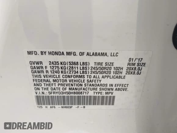 ✅ 2017 Acura MDX Technology • VIN: 5FRYD3H50HB008717 • Lot: 42788198. Listed on IAAI with 94,426 mi. Free auction sales archive from the USA and detailed vehicle history report at DreamBid. Image 9.