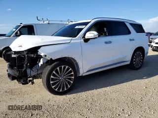 2024 Hyundai Palisade Calligraphy с VIN KM8R74GE7RU654684, выставлен на аукционе Copart как лот 73977654 с пробегом 4 772 миль миль и Списание • Salvage title. История ставок и продаж доступна на DreamBid. Изображение 1.