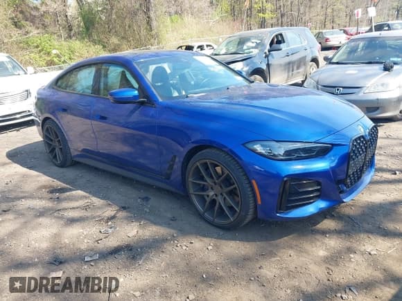 ✅ 2022 BMW 4 Series 430i • VIN: WBA63AV08NFM01605 • Lot: 42081090. Listed on IAAI with 37,606 mi. Free auction sales archive from the USA and detailed vehicle history report at DreamBid. Image 1.