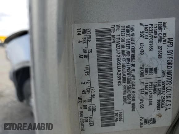 ✅ 2002 Ford Explorer XLS • VIN: 1FMZU72E02UA28983 • Лот: 56871915. Опубликован ранее на Copart с пробегом Не указан. Бесплатный доступ к архиву аукционных продаж из США и подробный отчёт об истории автомобиля на DreamBid. Изображение 13.