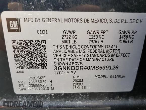 ✅ 2021 Chevrolet Blazer LT • VIN: 3GNKBDR40MS539126 • Лот: 76137134. Опубликован ранее на Copart с пробегом 87 550 миль. Бесплатный доступ к архиву аукционных продаж из США и подробный отчёт об истории автомобиля на DreamBid. Изображение 13.