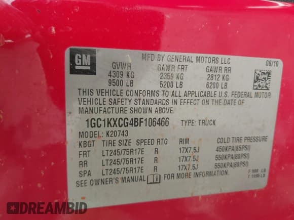 ✅ 2011 Chevrolet Silverado 2500HD LT • VIN: 1GC1KXCG4BF106466 • Лот: 41940805. Опубликован ранее на IAAI с пробегом 186 719 миль. Бесплатный доступ к архиву аукционных продаж из США и подробный отчёт об истории автомобиля на DreamBid. Изображение 9.