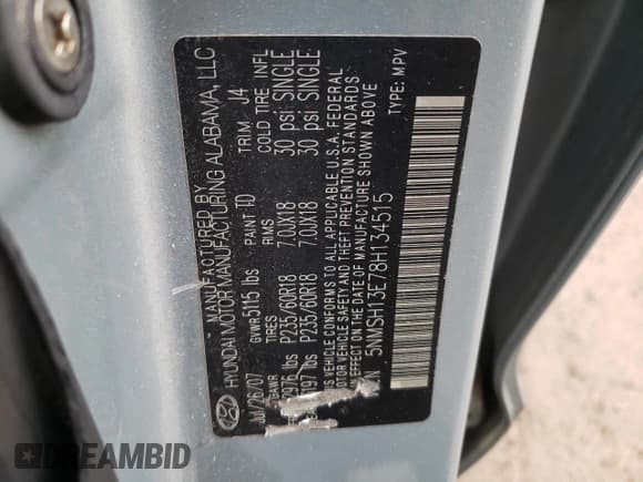 ✅ 2008 Hyundai Santa Fe SE • VIN: 5NMSH13E78H134515 • Lot: 81355824. Listed on Copart with 190,508 mi. Free auction sales archive from the USA and detailed vehicle history report at DreamBid. Image 13.