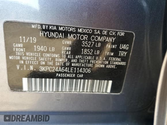 ✅ 2020 Hyundai Accent SE • VIN: 3KPC24A64LE114306 • Лот: 77187984. Опубликован ранее на Copart с пробегом 66 343 миль. Бесплатный доступ к архиву аукционных продаж из США и подробный отчёт об истории автомобиля на DreamBid. Изображение 12.