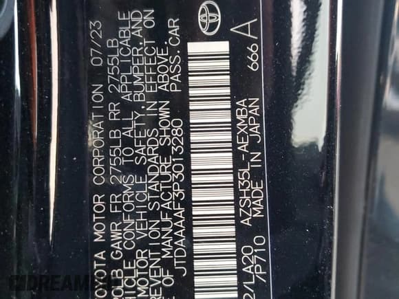 ✅ 2023 Toyota Crown Limited • VIN: JTDAAAAF3P3013280 • Lot: 91451185. Listed on Copart with 47,957 mi. Free auction sales archive from the USA and detailed vehicle history report at DreamBid. Image 12.