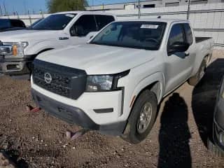 2022 Nissan Frontier S with VIN 1N6ED1CL9NN691395, listed as a Copart auction lot 72097175 with 56,057 mi miles and Salvage title. Bid and sale history available at DreamBid. Image 1.