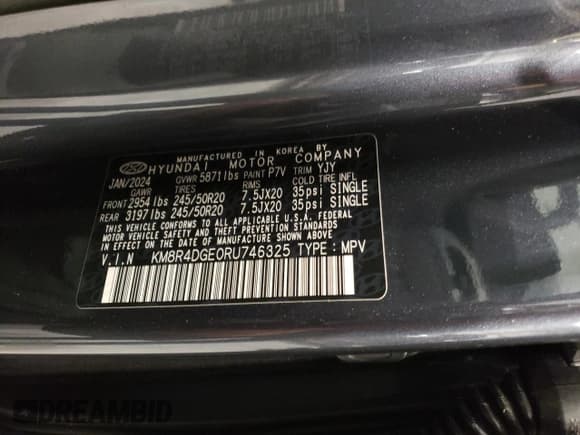 ✅ 2024 Hyundai Palisade SEL • VIN: KM8R4DGE0RU746325 • Лот: 41815595. Опубликован ранее на Copart с пробегом 3 437 миль. Бесплатный доступ к архиву аукционных продаж из США и подробный отчёт об истории автомобиля на DreamBid. Изображение 13.